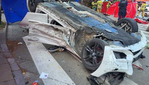 Warszawa: wypadek z 9 czerwca, uszkodzony samochód