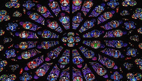 Witraż w katedrze Notre Dame