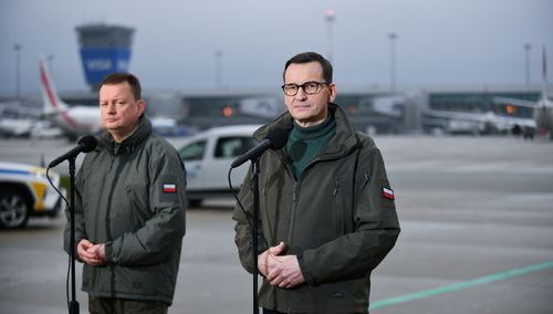 Mateusz Morawiecki i Mariusz Błaszczak