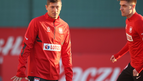 Robert Lewandowski na zgrupowaniu kadry