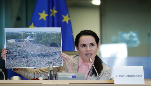 Cichanouska w Brukseli apeluje o stworzenie międzynarodowej koalicji negocjującej z Łukaszenką