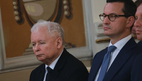 Od lewej: Jarosław Kaczyński, Mateusz Morawiecki