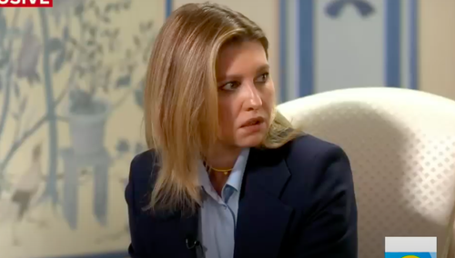 [WIDEO] Wywiad Ołeny Zełenskiej nagle przerwany. Zawyły syreny alarmowe