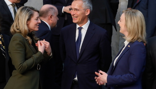 Od lewej: Melanie Joly, Jens Stoltenberg, Elizabeth Truss 