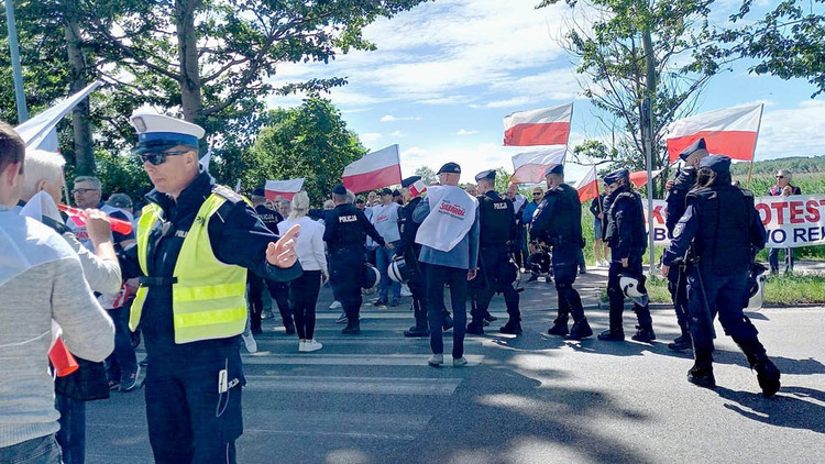 Protest we Władysławowie