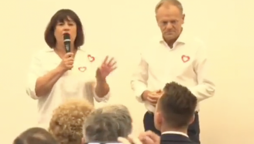 Małgorzata Pingot i Donald Tusk