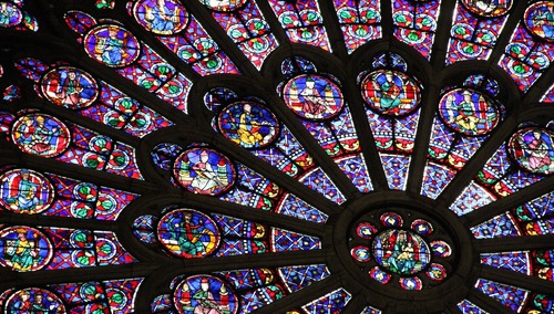 witraż w katedrze Notre Dame