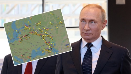 Po decyzji Putina o mobilizacji. Wymowna animacja pokazująca samoloty wylatujące z Rosji [WIDEO]