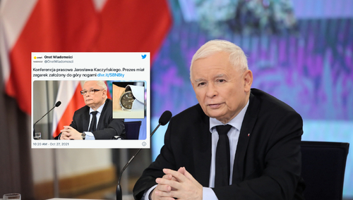 Onet: „Kaczyński miał zegarek do góry nogami”. Ostra odpowiedź internautów