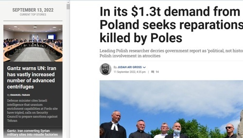 "Polska domaga się reparacji za Żydów zabitych przez Polaków"