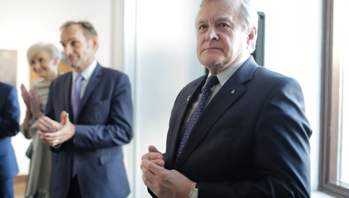 Od lewej: amb. Frederic Billet, min. Piotr Gliński