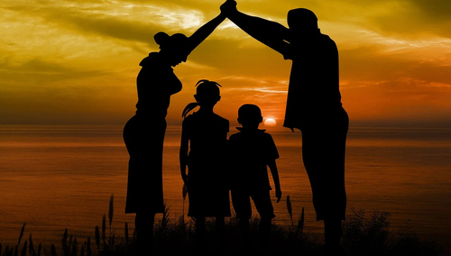 Rodzina. Dom. Ilustracja poglądowa