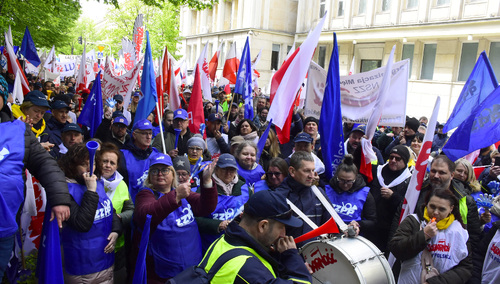 Pikieta NSZZ "S" Poczty Polskiej