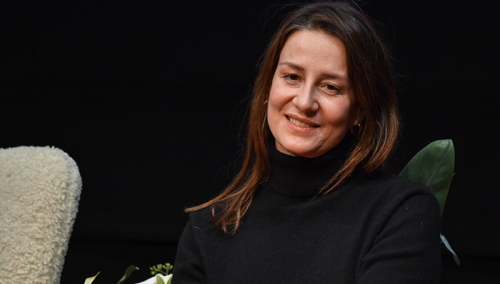 Maja Ostaszewska podczas spotkania "Kobieta (nie)samotna. Agnieszka Holland" 