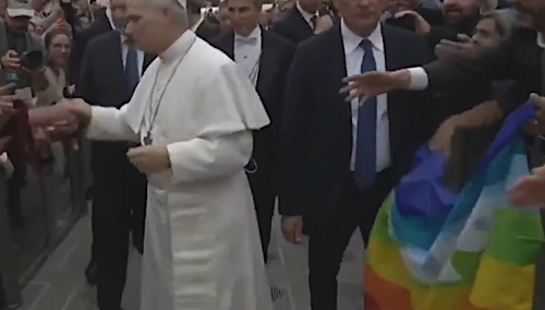 Papież Leon XIV odwraca się od flagi LGBT