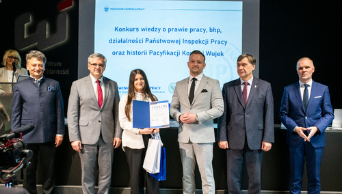 Finał „Konkursu wiedzy o prawie pracy, bhp i działalności Państwowej Inspekcji Pracy oraz o historii Pacyfikacji Kopalni Wujek”