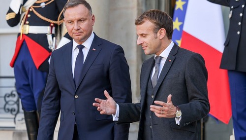 Andrzej Duda i Emmanuel Macron