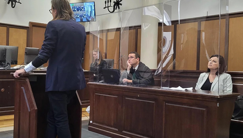 Kaja Godek na rozprawie