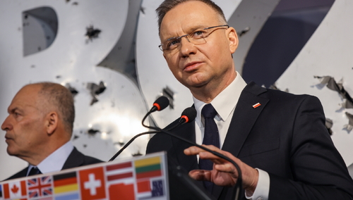 Andrzej Duda w Davos
