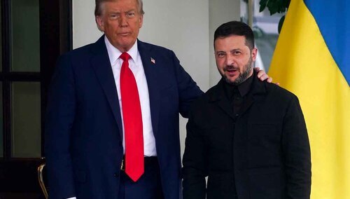 Donald Trump z Wołodymyrem Zełenskim