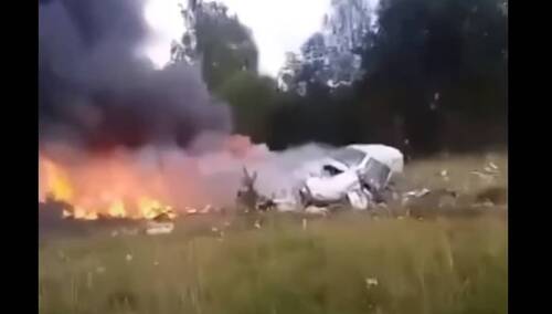 Szczątki samolotu z Jewgienijem Prigożynem na pokładzie