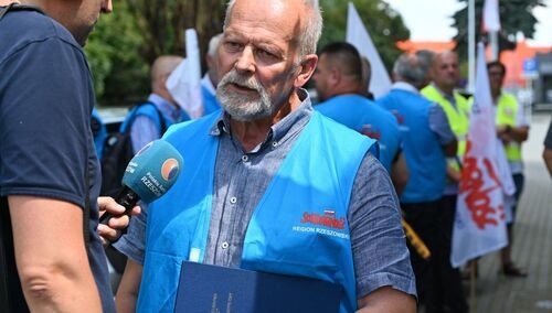 Edmund Myszka, przewodniczący KM NSZZ „Solidarność” Rzeszowski Zakład Energetyczny w Rzeszowie