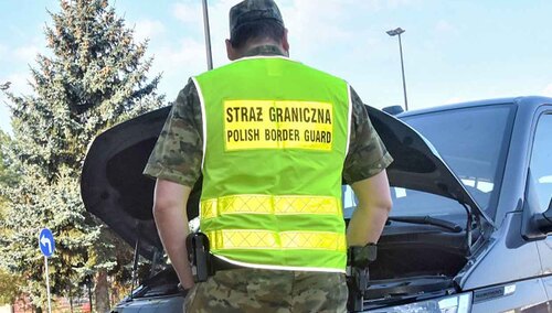 Funkcjonariusze Straży Granicznej zatrzymali kuriera i pięciu nielegalnych migrantów
