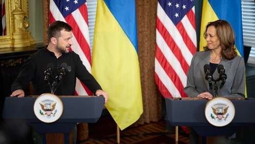 Wołodymyr Zełenski, Kamala Harris