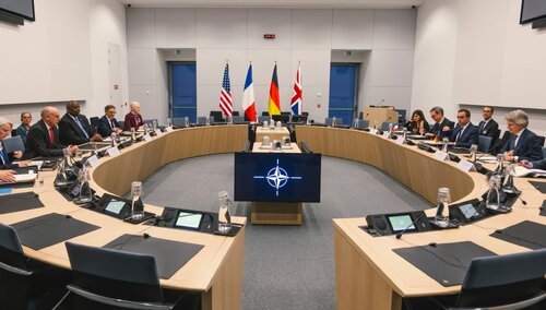 Spotkanie sekretarza obrony Stanów Zjednoczonych Lloyda Austina z partnerami z Niemiec, Francji i Wielkiej Brytanii.