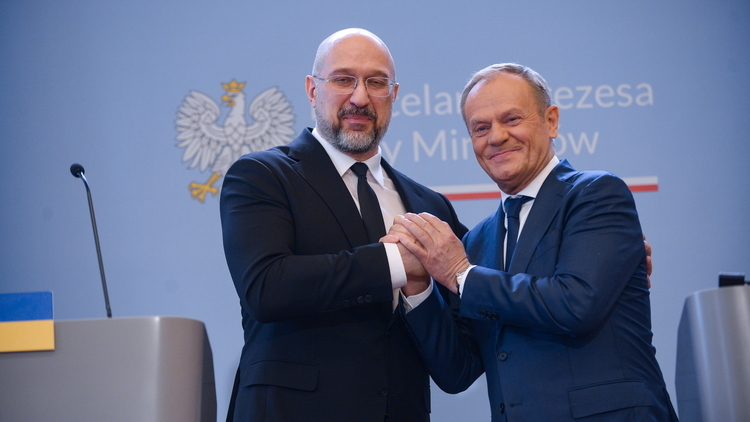 Denys Szmyhal i Donald Tusk