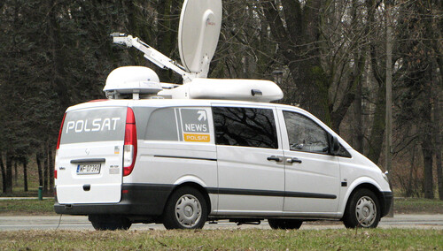 wóz satelitarny Polsat News