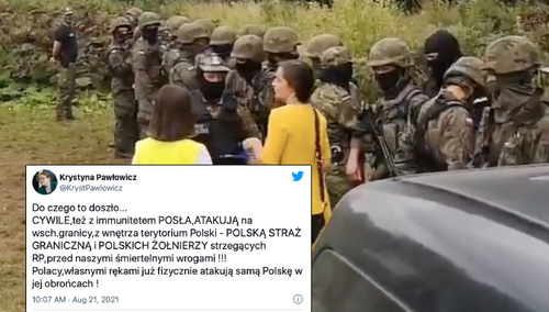 Jachira legitymowała polskich strażników granicznych. Pawłowicz nie przebiera w słowach
