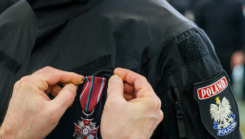 Pałac Prezydencki, podziękowania dla misji humanitarnej polskiej Policji na Ukrainie