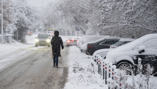 Opady śniegu w Poznaniu