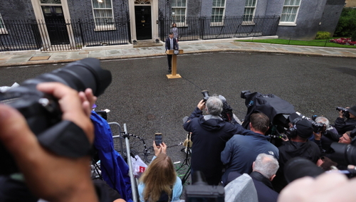 Rishi Sunak na Downing Street 10, 5 lipca 2024 r.