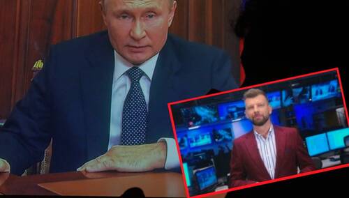 Władimir Putin podczas wygłaszania orędzia 21 września | Igor Sokołowski z Polsat News