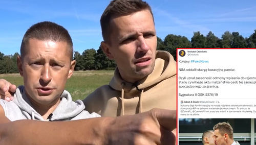 Para gejów celebrytów: „NSA stwierdził, że Konstytucja RP nie zabrania małżeństw jednopłciowych”. Ordo Iuris: To fake news