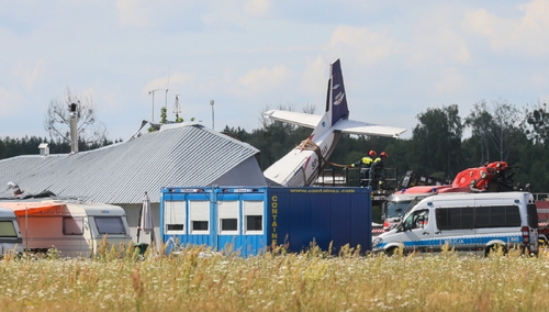 Chrcynno - próba wydobycia samolotu 