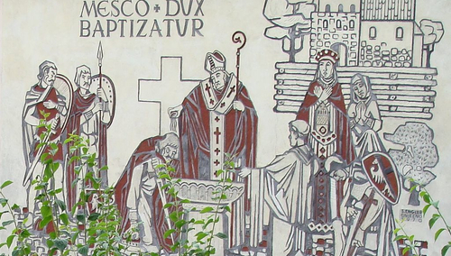 Chrzest Polski. Współczesny fresk w Gnieźnie