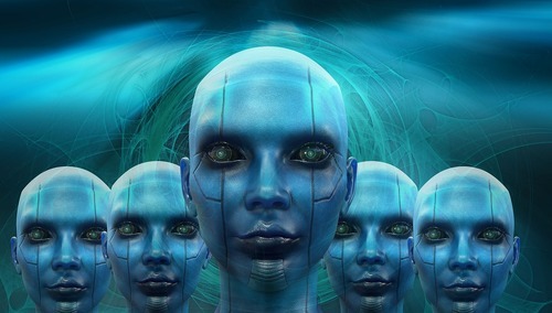 Androidy. Sztuczna inteligencja. Ilustracja poglądowa