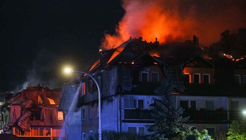 Pożar budynku mieszkalnego w Ząbkach