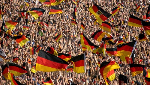 Niemieckie flagi. Ilustracja poglądowa