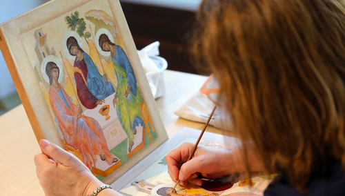 Katarzyna Piasecka przy pracy