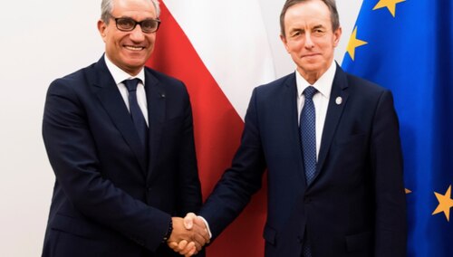 Spotkanie Abderrahima Atmouna z marszałkiem Senatu Tomaszem Grodzkim