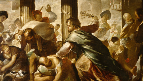 Jezus przepędza przekupniów ze Świątyni