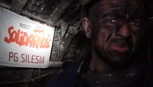 Protestujący w PG Silesia