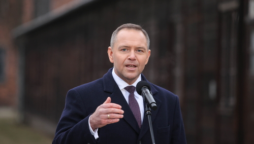 Karol Nawrocki na uroczystościach w Auschwitz-Birkenau
