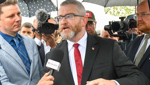 Grzegorz Braun w Jedwabnem