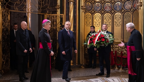 Prezydent Karol Nawrocki i abp Zbigniew Zieliński