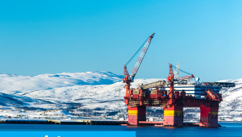 Platforma wiertnicza na norweskim szelfie